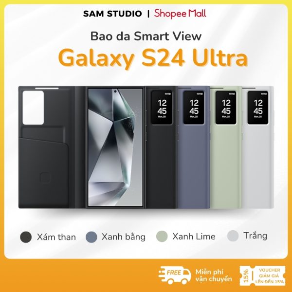 Bao da thông minh Smart View Wallet Galaxy S24 Ultra